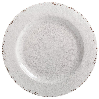 Gibson Studio California Mauna 12-Piece Melamine Dinnerware Set, Ice (Open Box) - VMInnovations
