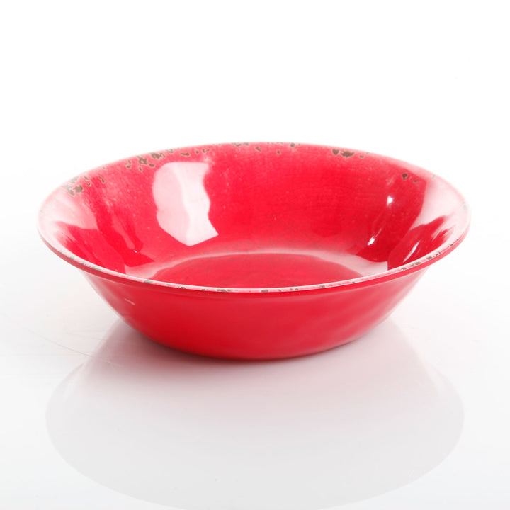 Gibson Studio California Mauna 12-Piece Melamine Dinnerware Set, Red (Open Box) - VMInnovations