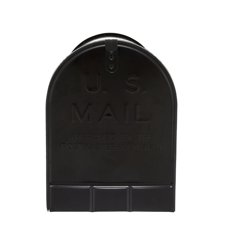 Gibraltar Mailboxes Heavy Duty Big Steel Post Mount Mailbox, Black (Open Box)