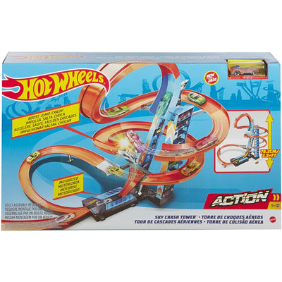 Hot Wheels GJM76 Action Sky Crash Tower Trackset Motorized Racing Playset Toy