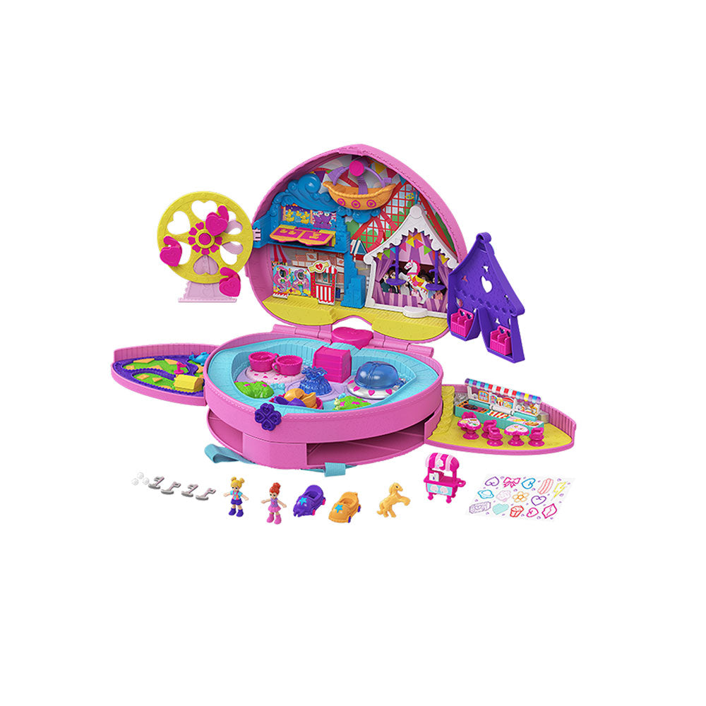 Polly Pocket Tiny Is Mighty Theme Park Toy Pop Out Activity Backpack with Dolls - VMInnovations