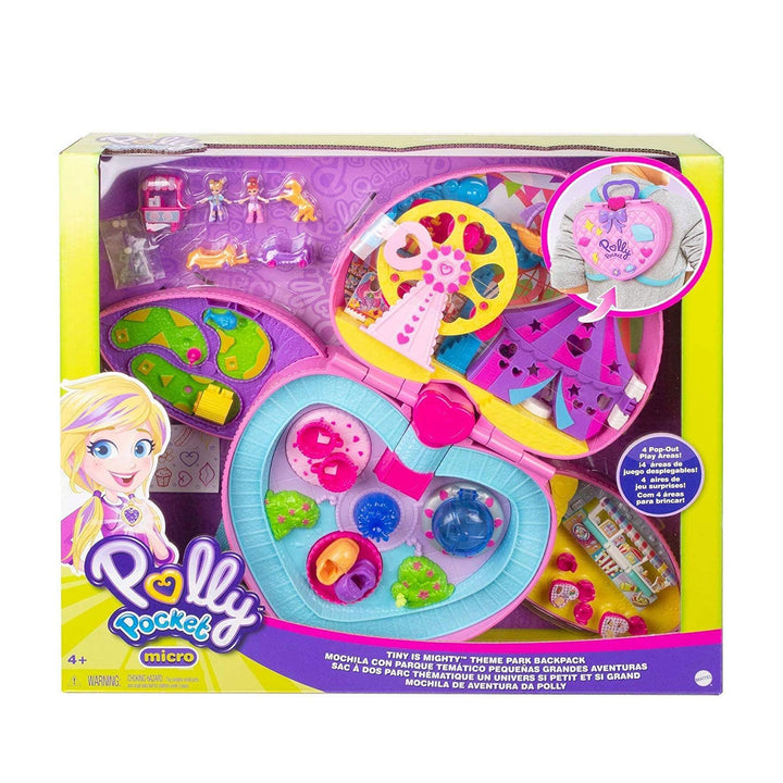 Polly Pocket Tiny Is Mighty Theme Park Toy Pop Out Activity Backpack with Dolls - VMInnovations