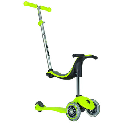 Globber Go Up Sporty Kid 3 Wheel Comfy Riding/Kick Scooter, Lime Green (Used)