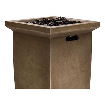 Endless Summer Stainless Steel Decorative Faux Stone Patio Gas Fire Pit(Damaged)