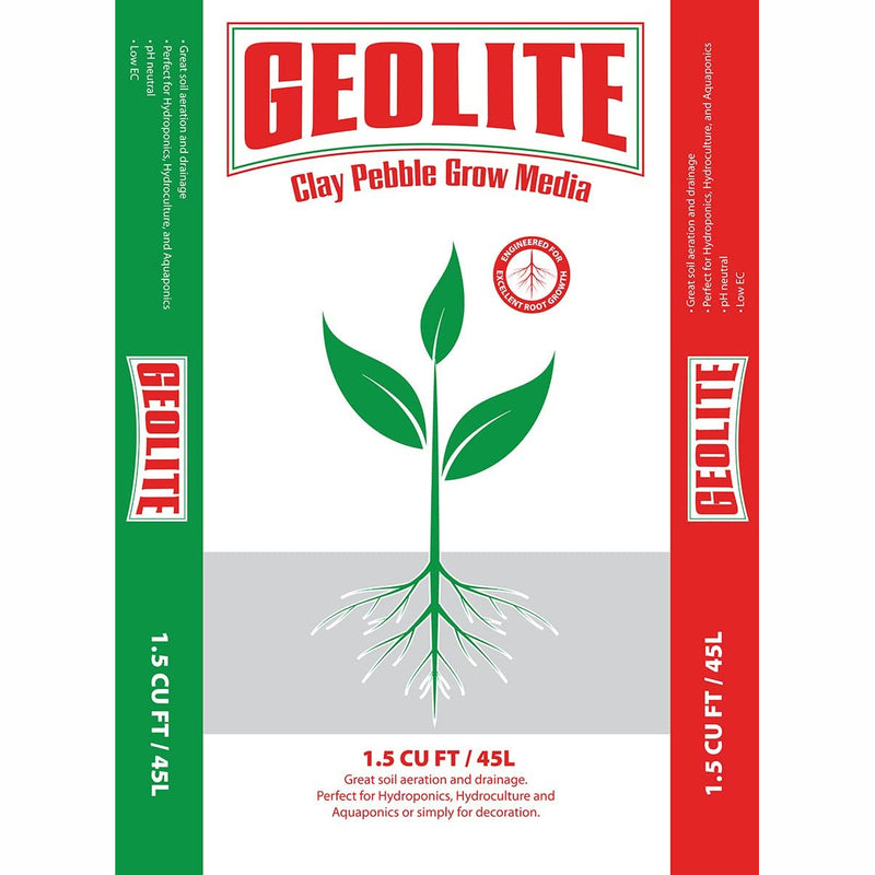 Geolite GMGC45L Gardening PH Neutral Draining Clay Pebbles, 45 Pound Bag, Gray