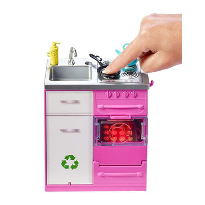 Barbie FHY73 DreamHouse Portable Doll House with Furniture and Accessories, Pink
