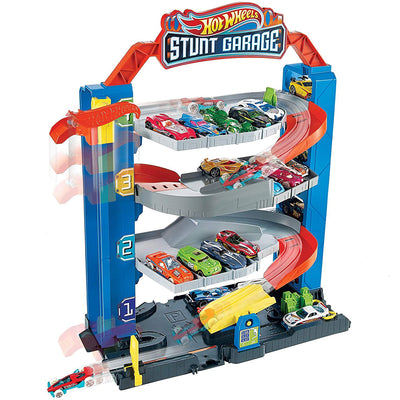 Hot Wheels City Stunt Garage Playset Multi Level Vertical Tower with Elevator - VMInnovations