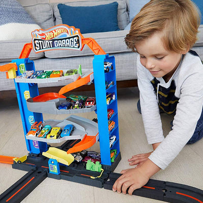 Hot Wheels City Stunt Garage Playset Multi Level Vertical Tower with Elevator - VMInnovations