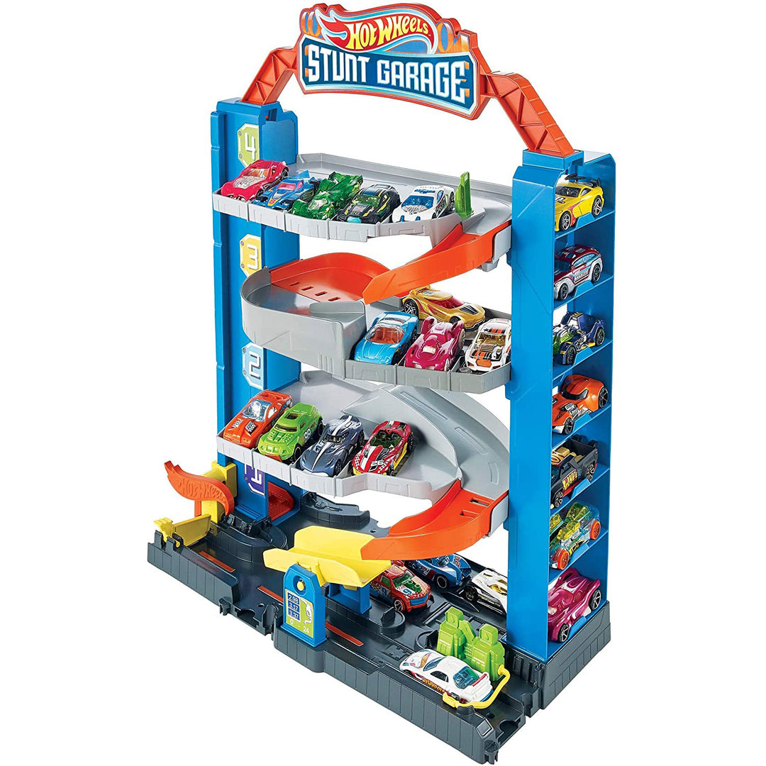 Hot Wheels City Stunt Garage Playset (Open Box)