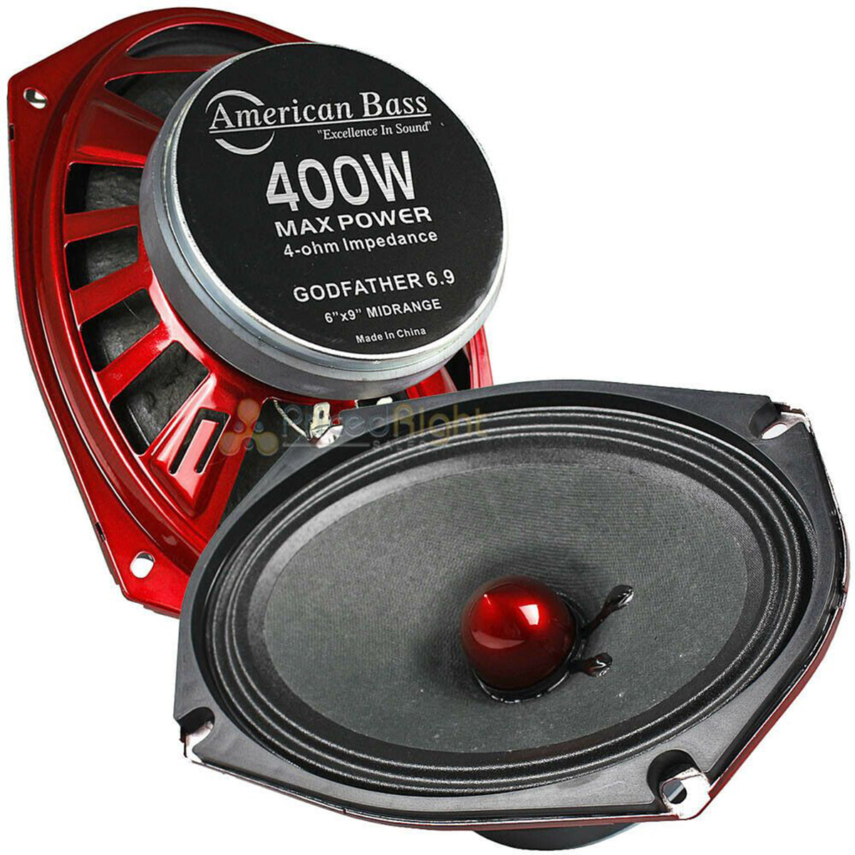 American Bass Godfather 6 x 9 Inch Midrange 200 Watt Loud Speaker (Open Box)