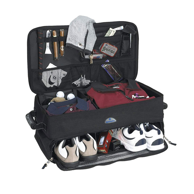 Samsonite Car Trunk Bag for Golf Accessories/ Gear w/ Dividers, Black (Open Box)