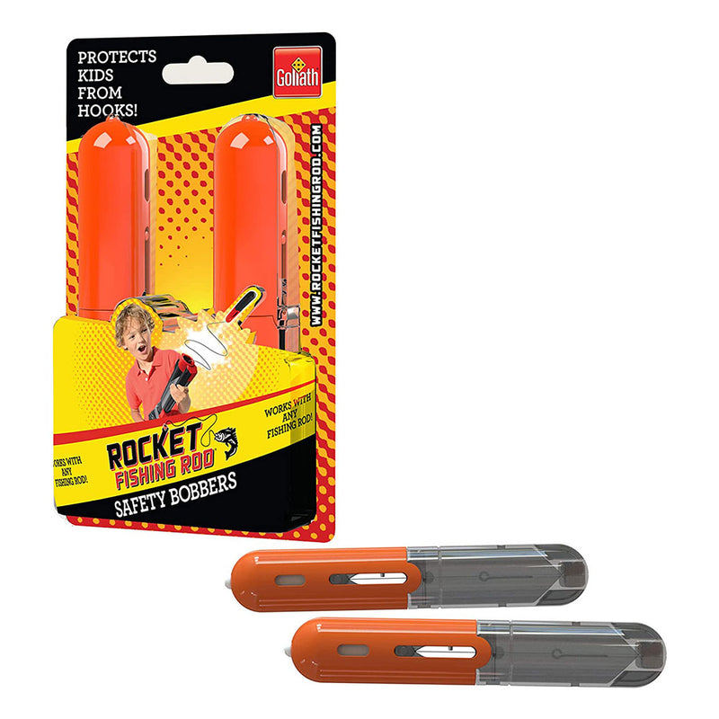 Goliath Kids Rocket Fishing Pole Rod & Reel with 3 Plastic Rocket Safety Bobbers