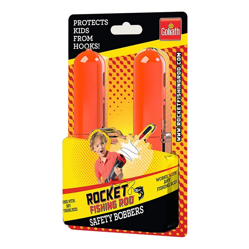 Goliath Kids Rocket Fishing Pole Rod & Reel with 3 Plastic Rocket Safety Bobbers