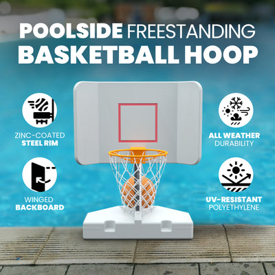 Good Ideas 15 Inch Pool Shot Wing It Pool Freestanding Basketball Hoop, (Used)