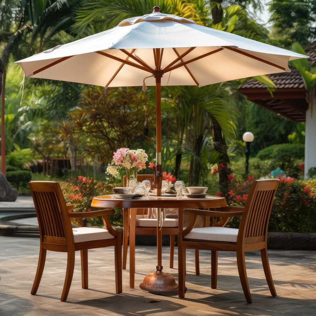 Good Ideas Umbrella Stand Patio Base for 1” & 1.5” Poles, Cappuccino (Open Box) - VMInnovations