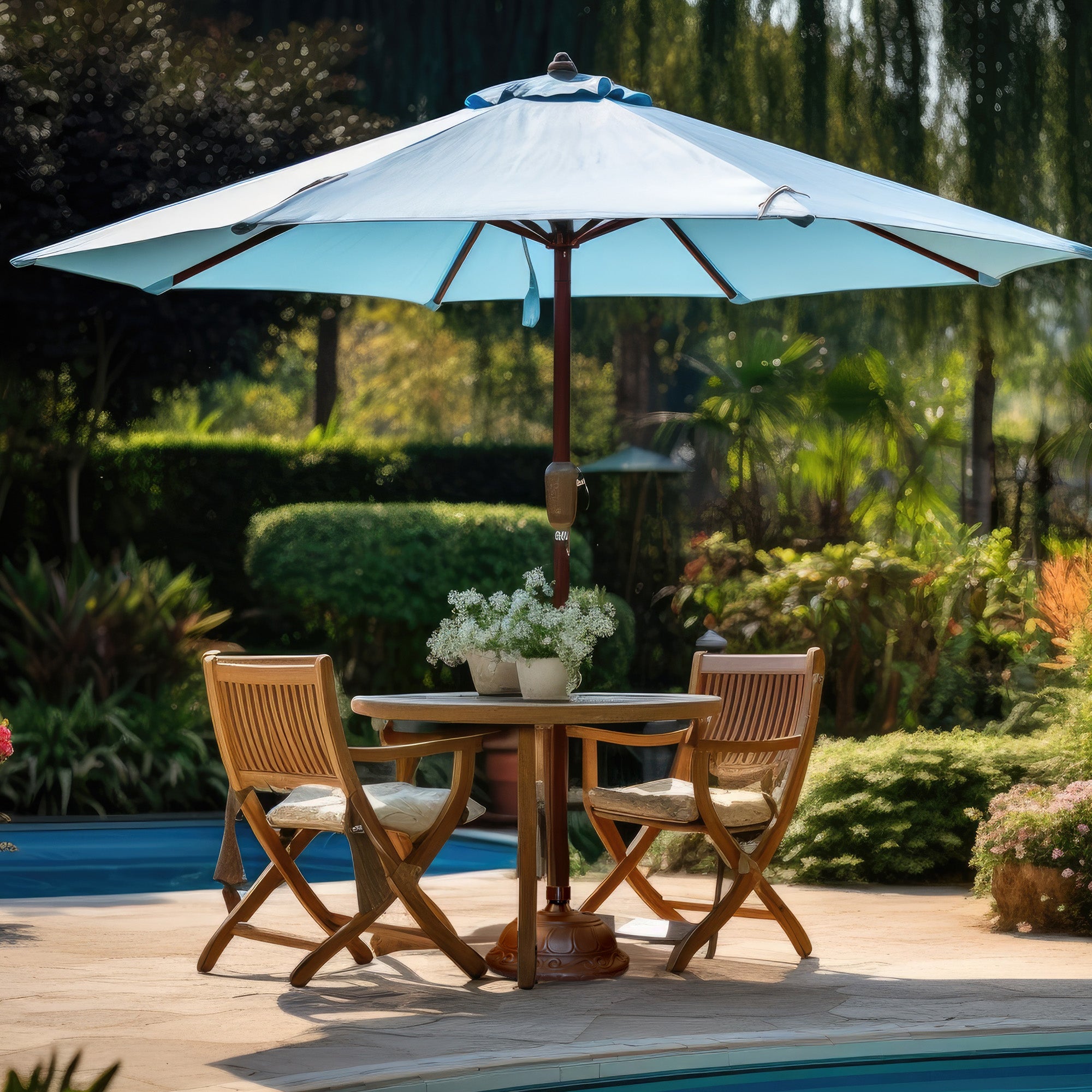 Good Ideas Umbrella Stand Patio Base for 1” & 1.5” Poles, Cappuccino (Open Box)