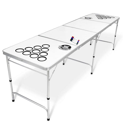GoPong 8 Foot Folding Pong Tailgate Game Table with 6 Balls, Dry Erase(Open Box) - VMInnovations
