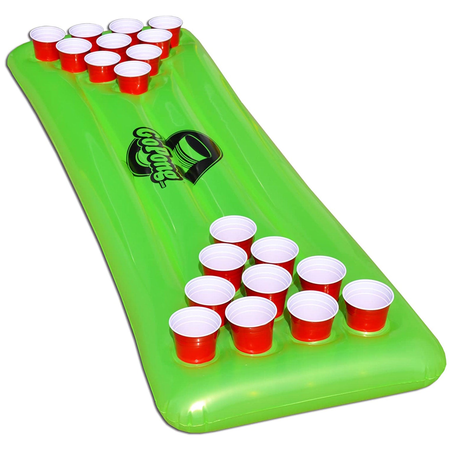GoPong 6 Foot Inflatable Pong Party Game Table Pool Lounge Float Mat & 3 Balls