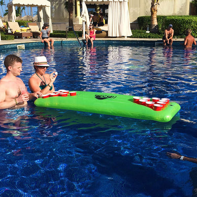 GoPong 6 Foot Inflatable Pong Party Game Table Pool Lounge Float Mat & 3 Balls