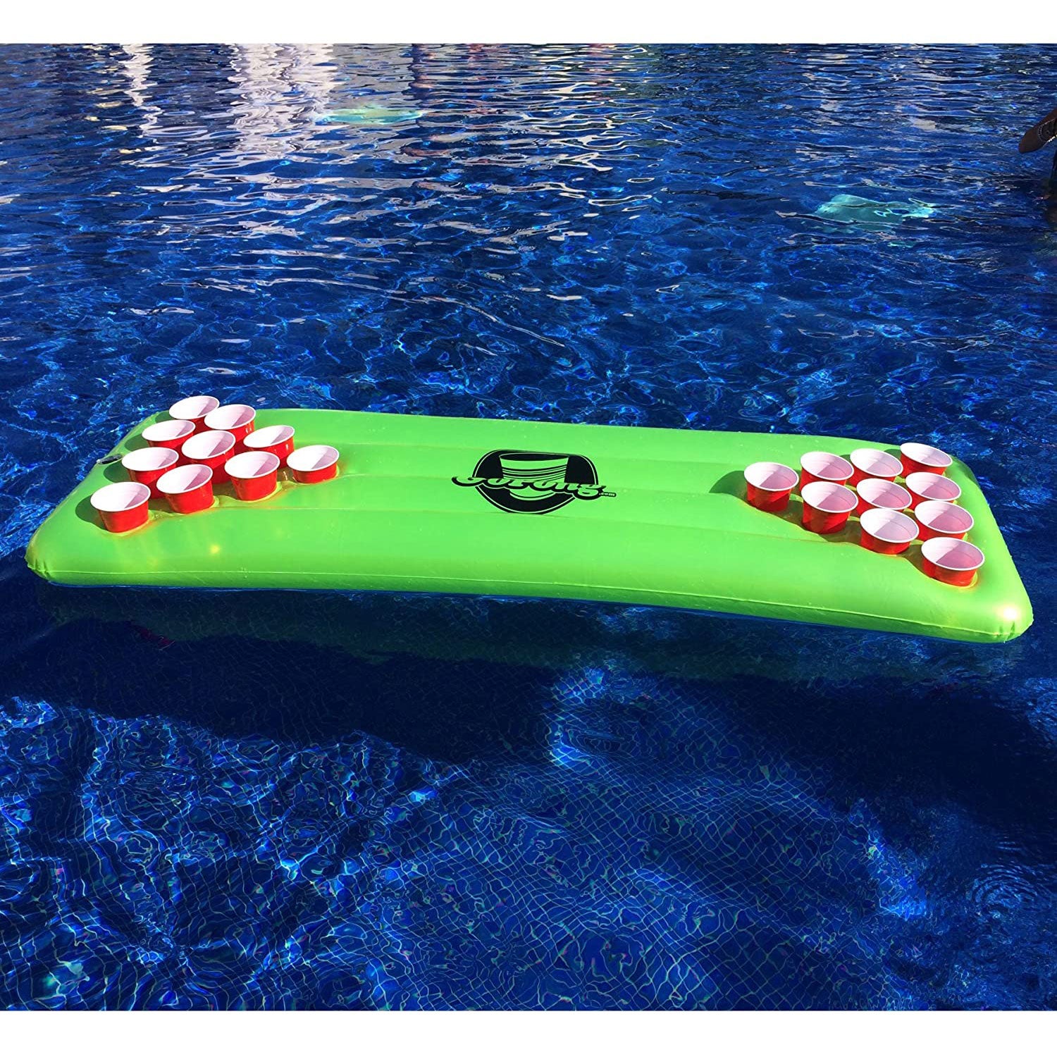 GoPong 6 Foot Inflatable Pong Party Game Table Pool Lounge Float Mat & 3 Balls