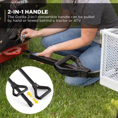 Gorilla Cart 1000 Pound Capacity Heavy Duty Steel Mesh Utility Wagon (For Parts)