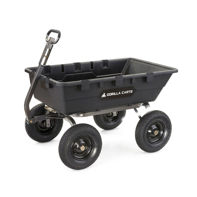 Gorilla Carts 1500 Pound Super Heavy Duty Poly Yard Dump Utility Cart (Used) - VMInnovations