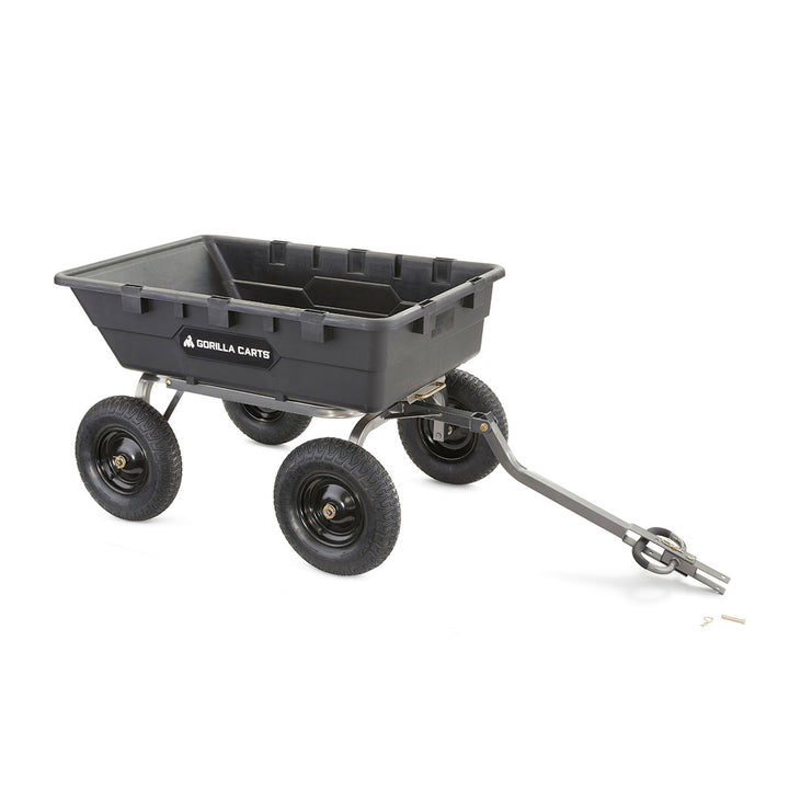 Gorilla Carts 1500 Pound Super Poly Yard Dump Utility Cart, Black (For Parts)