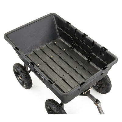 Gorilla Carts 1500lb Super Heavy Duty Poly Yard Dump Utility Cart (Open Box) - VMInnovations