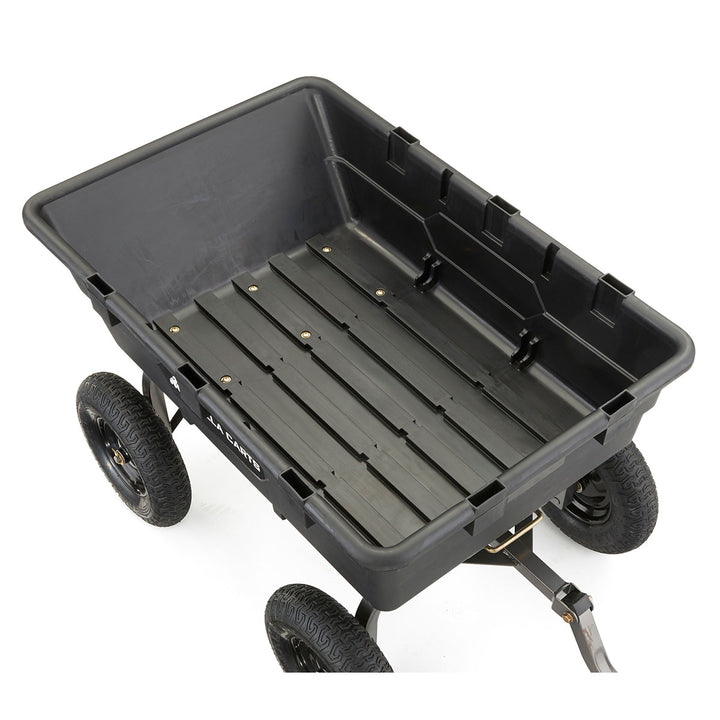 Gorilla Carts 1500 Pound Super Poly Yard Dump Utility Cart, Black (For Parts)
