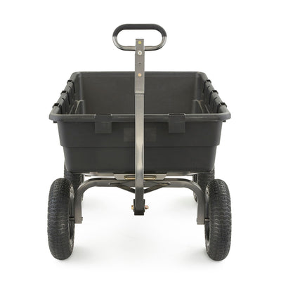 Gorilla Carts 1500 Pound Super Poly Yard Dump Utility Cart, Black (For Parts) - VMInnovations