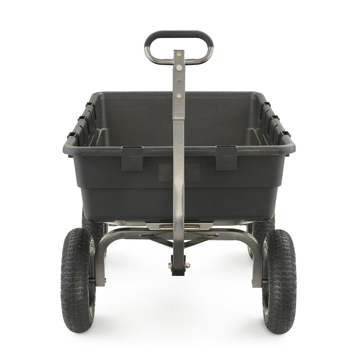 Gorilla Carts 1500 Pound Super Poly Yard Dump Utility Cart, Black (For Parts)