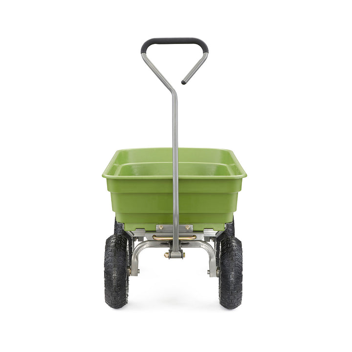 Gorilla Carts 600lb Capacity Poly Yard Dump Utility Cart, Green (Open Box) - VMInnovations