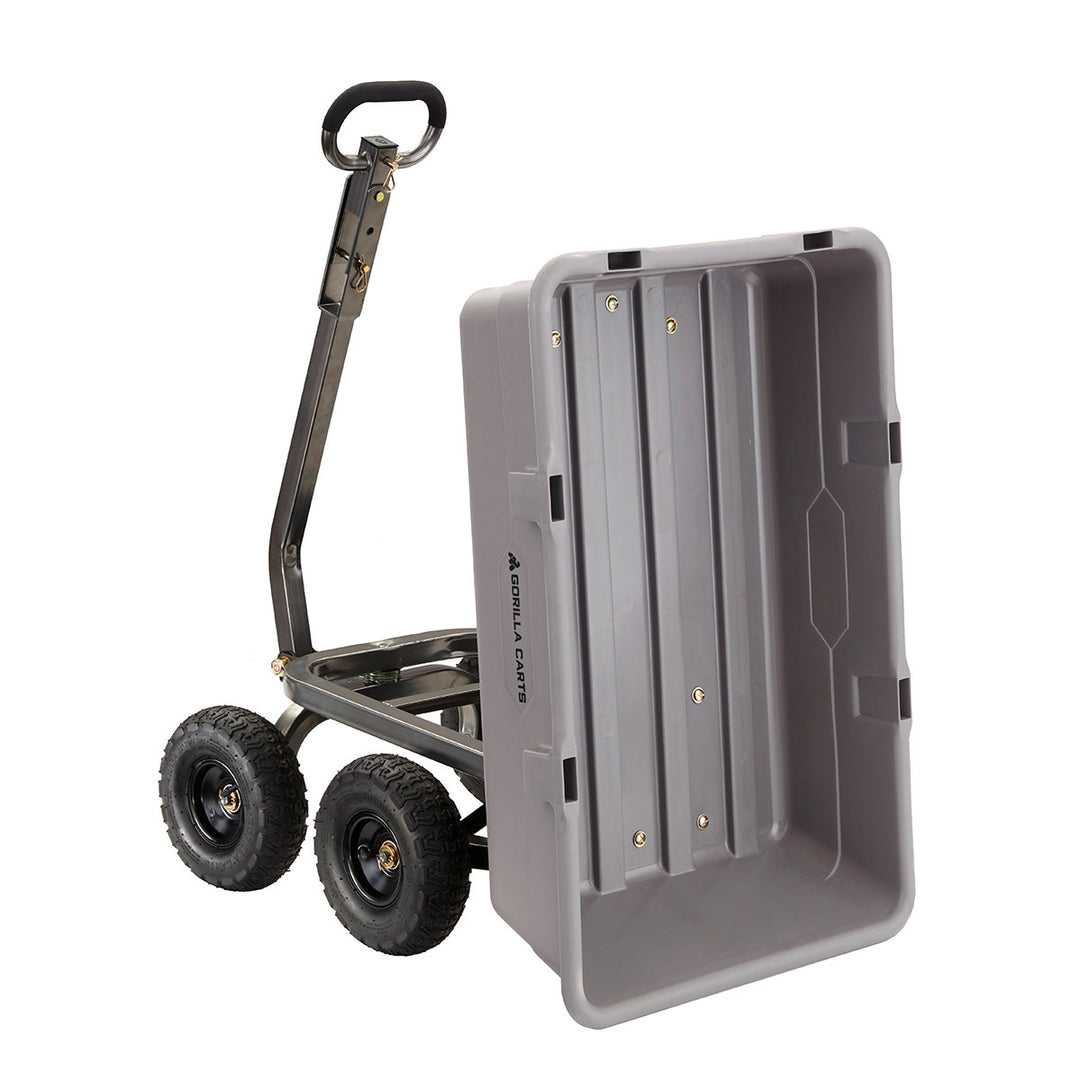 Gorilla Carts 800Lb Capacity Heavy Duty Poly Yard Dump Utility Cart (Open Box) - VMInnovations
