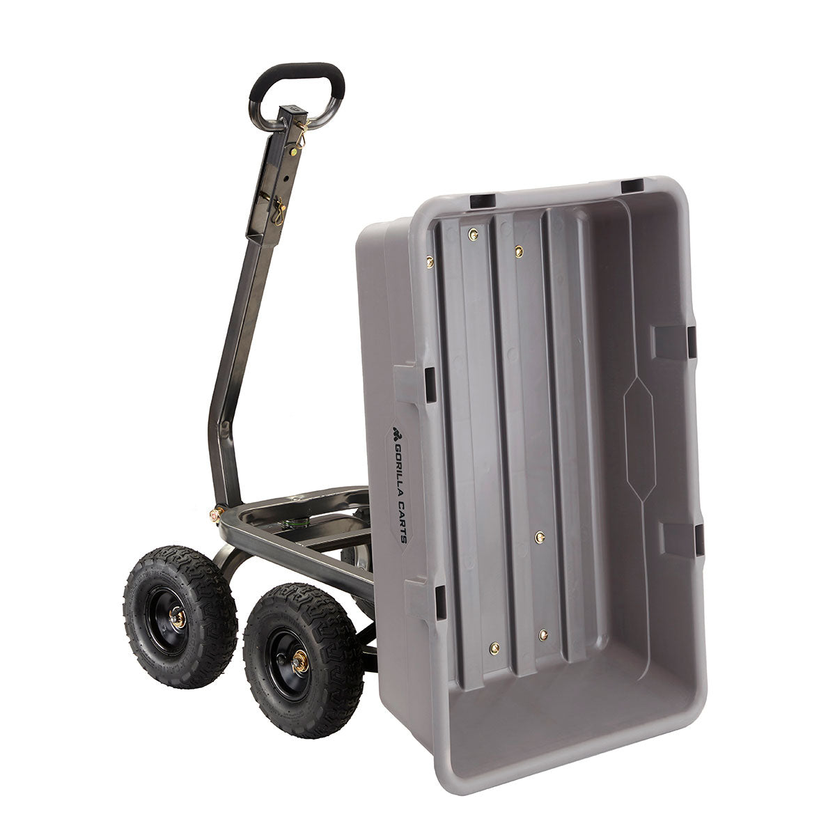 Gorilla Carts 800lb Capacity Heavy Duty Yard Dump Utility Cart, Gray (For Parts) - VMInnovations