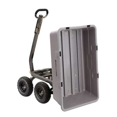 Gorilla Carts 800lb Capacity Heavy Duty Yard Dump Utility Cart, Gray (For Parts) - VMInnovations