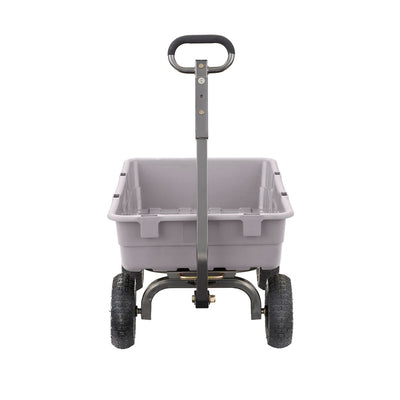 Gorilla Carts 800 Pound Capacity Poly Yard Dump Utility Cart, Gray (Used)