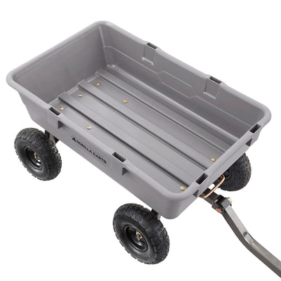 Gorilla Carts 800lb Capacity Heavy Duty Yard Dump Utility Cart, Gray (For Parts) - VMInnovations