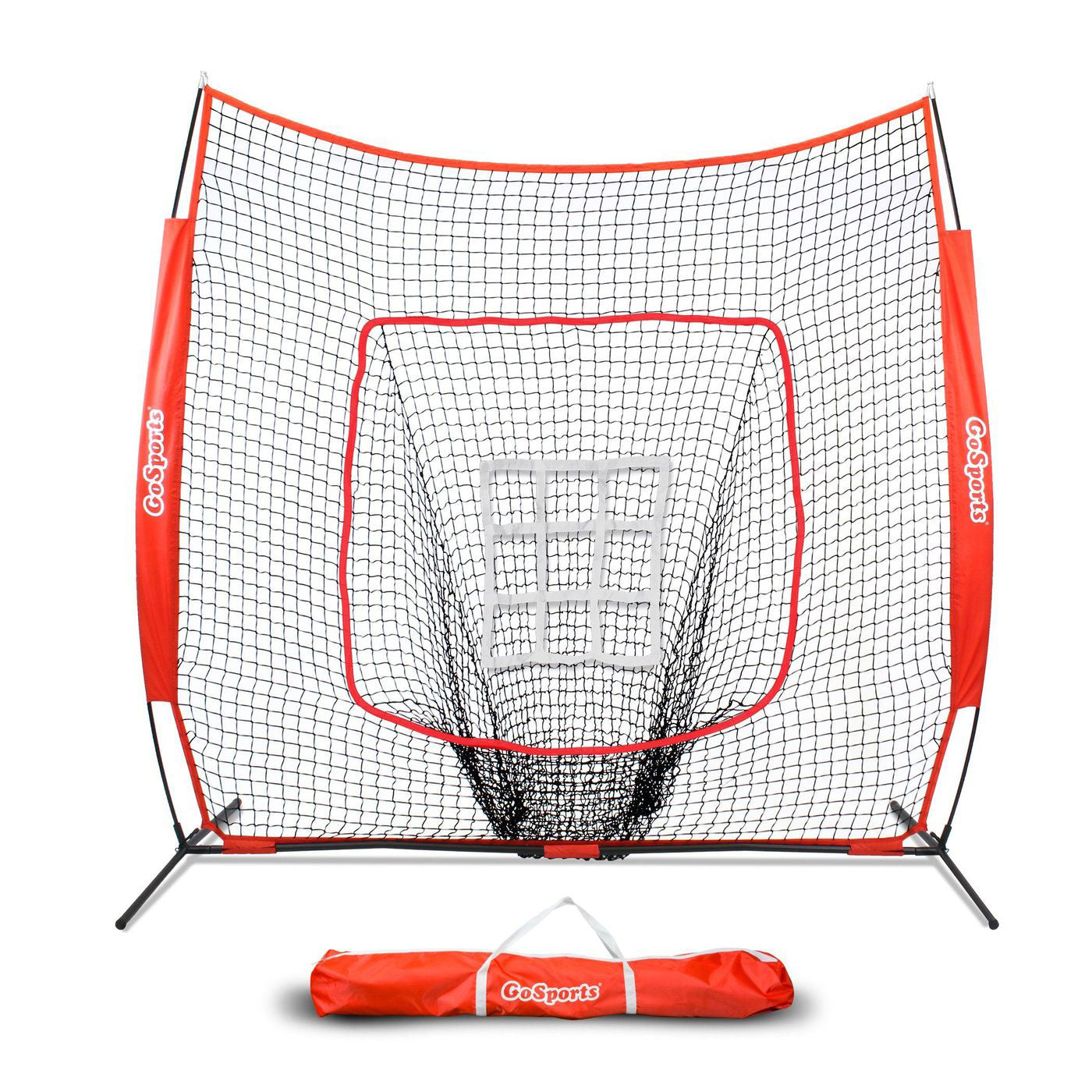 GoSports 7x7 Foot Baseball Practice Hitting & Pitching Net & Frame (Open Box) - VMInnovations