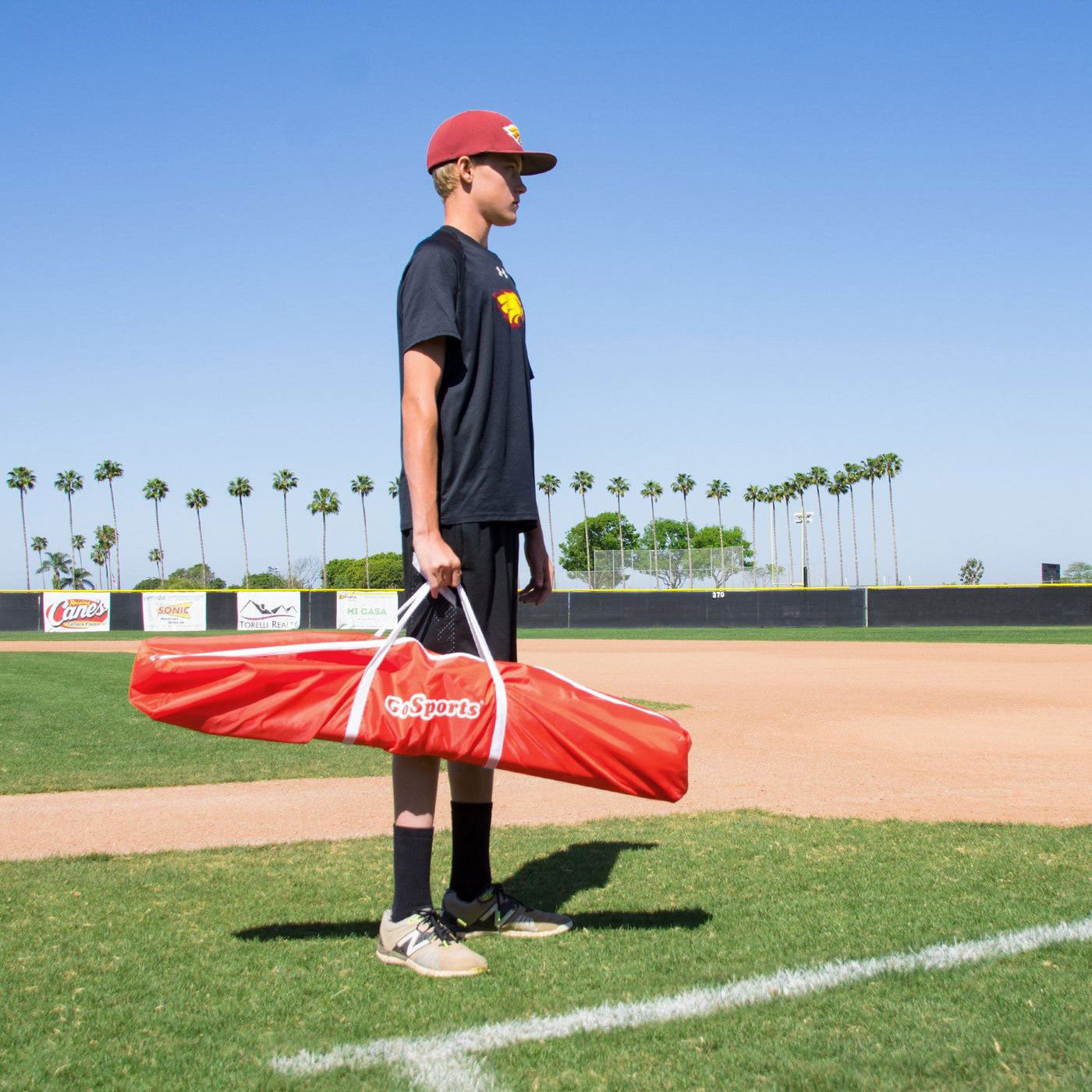 GoSports 7x7 Foot Baseball Practice Hitting & Pitching Net & Frame (Open Box) - VMInnovations