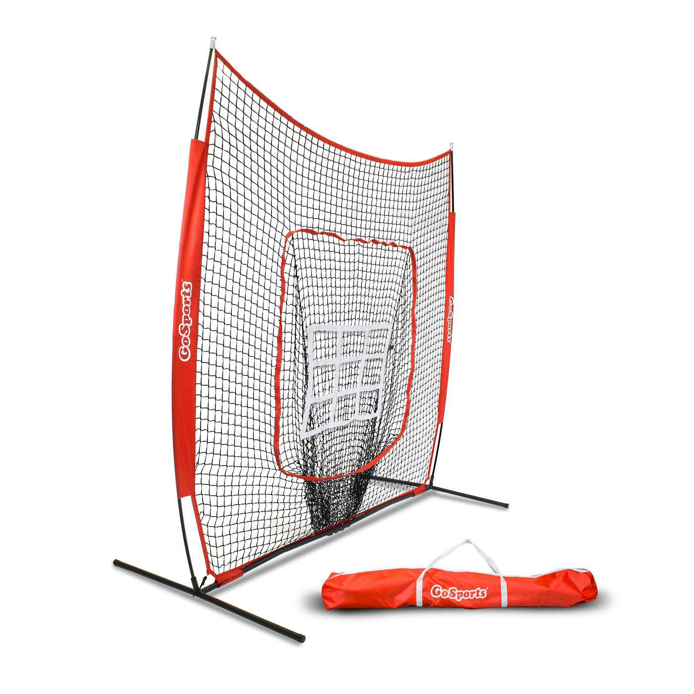 GoSports 7x7 Foot Baseball Practice Hitting & Pitching Net & Frame (Open Box) - VMInnovations