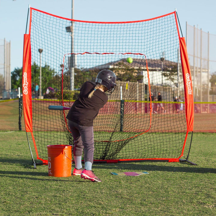 GoSports 7x7 Foot Baseball Practice Hitting & Pitching Net & Frame (Open Box)