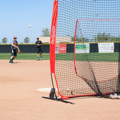 GoSports 7x7 Foot Baseball Practice Hitting & Pitching Net & Frame (Open Box)