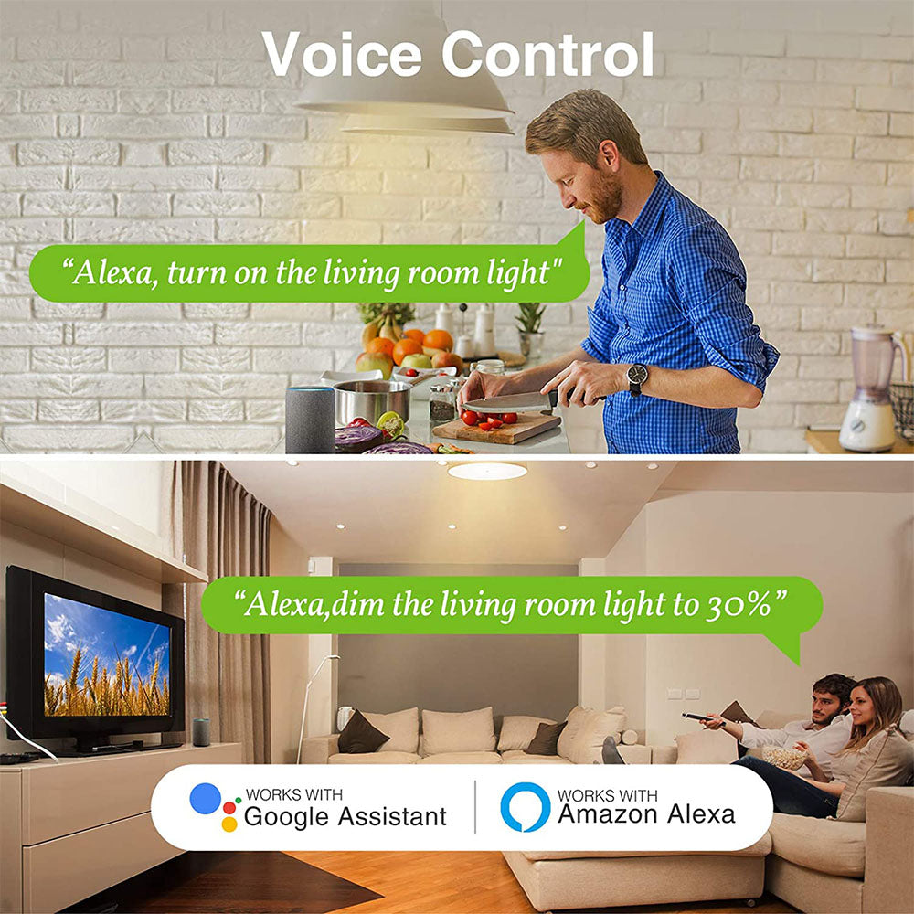 Gosund Smart Voice Control Wifi Dimmer Switch Works w/ Google and Alexa, 4 Pack