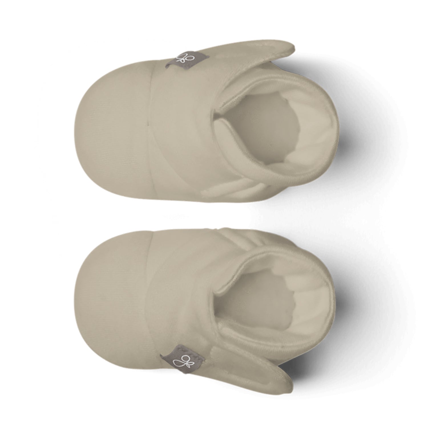 Goumikids Soft Organic Stay On Adjustable Infant Booties, 3-6M Soybean(Open Box) - VMInnovations
