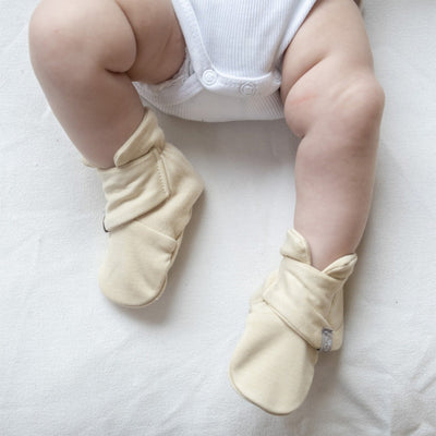 Goumikids 0-3M Baby Night Gown Bundle w/ Soft Infant Mittens and Bootie, Soybean - VMInnovations