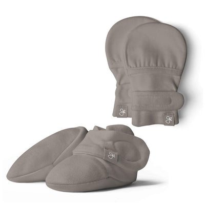 Goumikids 0-3M Soft Organic Stay On Baby Mitt & Bootie Newborn Bundle, 2 Pack - VMInnovations