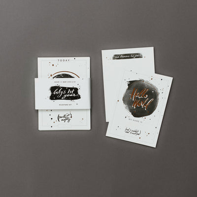 Goumikids Newborn Baby Celebratory Milestone Memory Shareable Mailing Card Set - VMInnovations