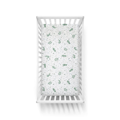 Goumikids Soft Organic Bamboo Cotton Standard Fitted Baby Crib Sheet, Botanical - VMInnovations