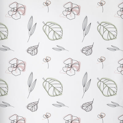 Goumikids Soft Organic Cotton Standard Fitted Baby Crib Sheet, Abstract Flowers - VMInnovations