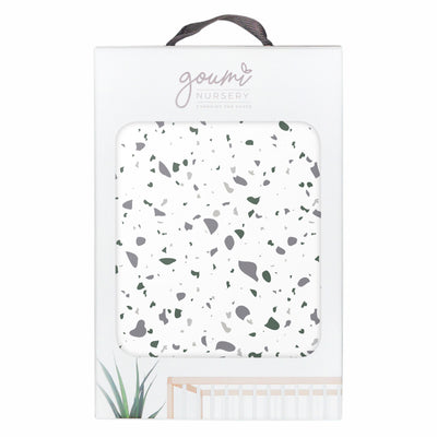 Goumikids Soft Organic Cotton Bamboo Baby Removable Changing Pad Cover, Terrazzo - VMInnovations